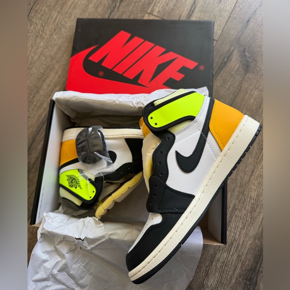 Nike Black and Yellow High-Top Sneakers